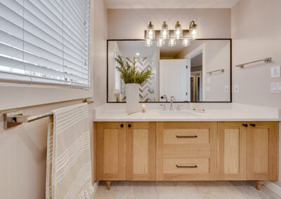 custom vanity bathroom natural wood