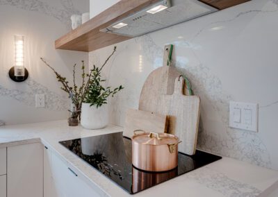 custom cabinets white kitchen peninsula range