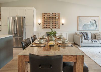 custom wine rack white oak custom dining room Saskatoon