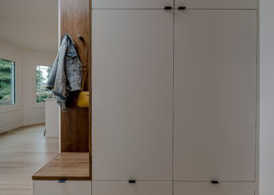 custom cabinets entrance mudroom white