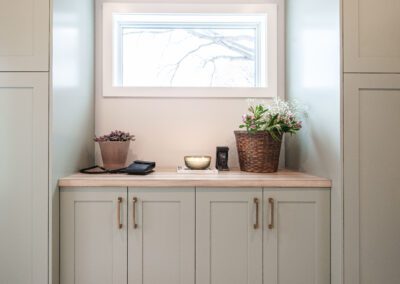 Flora green cabinets